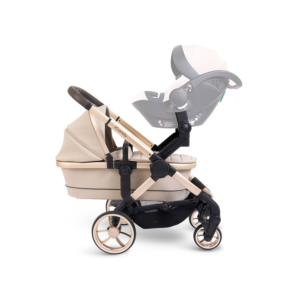 iCandy Peach 7 Pushchair and Carrycot Twin Bundle - Biscotti