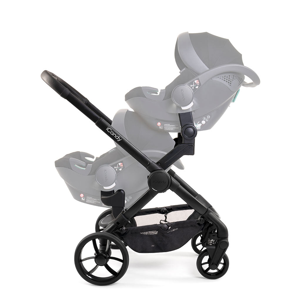iCandy Peach 7 Pushchair and Carrycot Twin Bundle - Black Edition