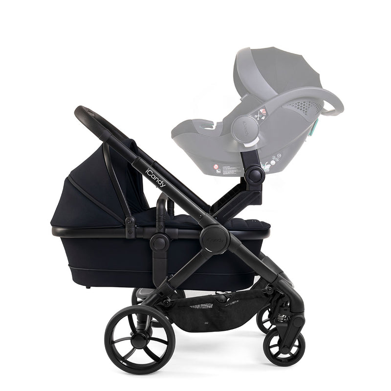 iCandy Peach 7 Pushchair and Carrycot Twin Bundle - Black Edition