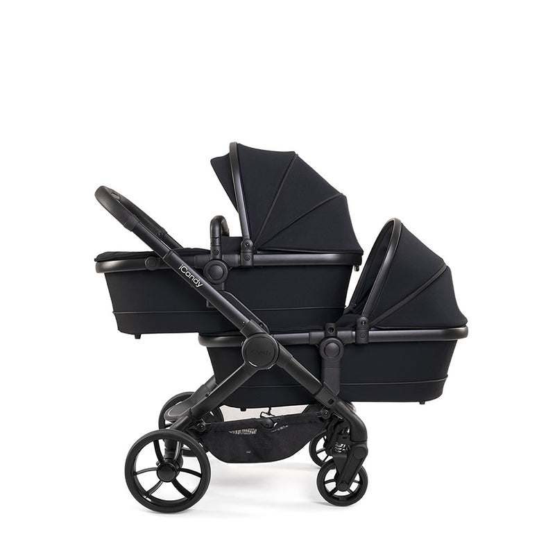 iCandy Peach 7 Pushchair and Carrycot Twin Bundle - Black Edition