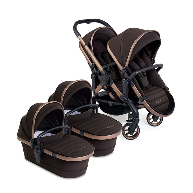 iCandy Peach 7 Pushchair and Carrycot Twin Bundle - Pecan