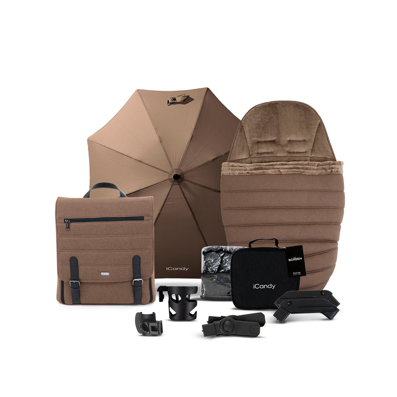 iCandy Peach 7 Pushchair and Carrycot Complete Car Seat Bundle - Coco