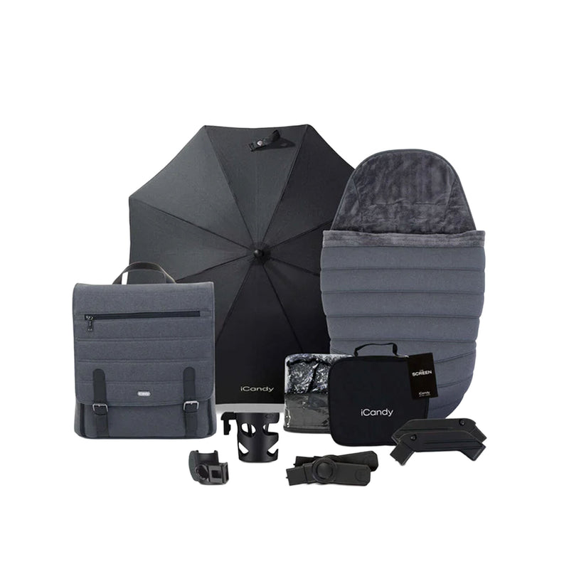 iCandy Peach 7 Pushchair and Carrycot Complete Car Seat Bundle - Truffle