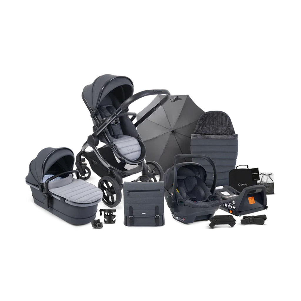 iCandy Peach 7 Pushchair and Carrycot Complete Car Seat Bundle - Truffle