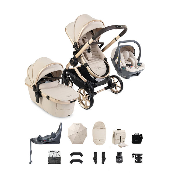 iCandy Peach 8 Pushchair Complete Car Seat Bundle - Biscotti