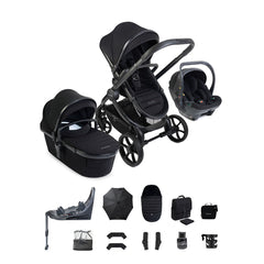 iCandy Peach 8 Pushchair Complete Car Seat Bundle - Black
