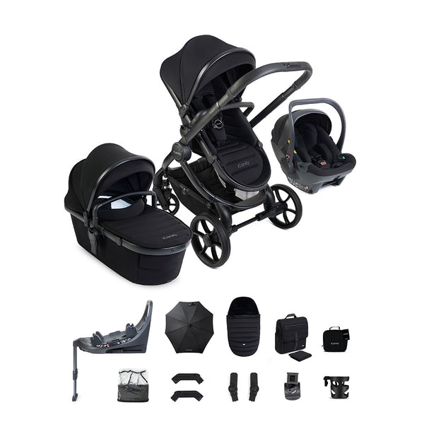 iCandy Peach 8 Pushchair Complete Car Seat Bundle - Black