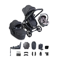 iCandy Peach 8 Pushchair Complete Car Seat Bundle - Grey