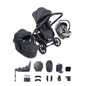 iCandy Peach 8 Pushchair Complete Car Seat Bundle - Grey