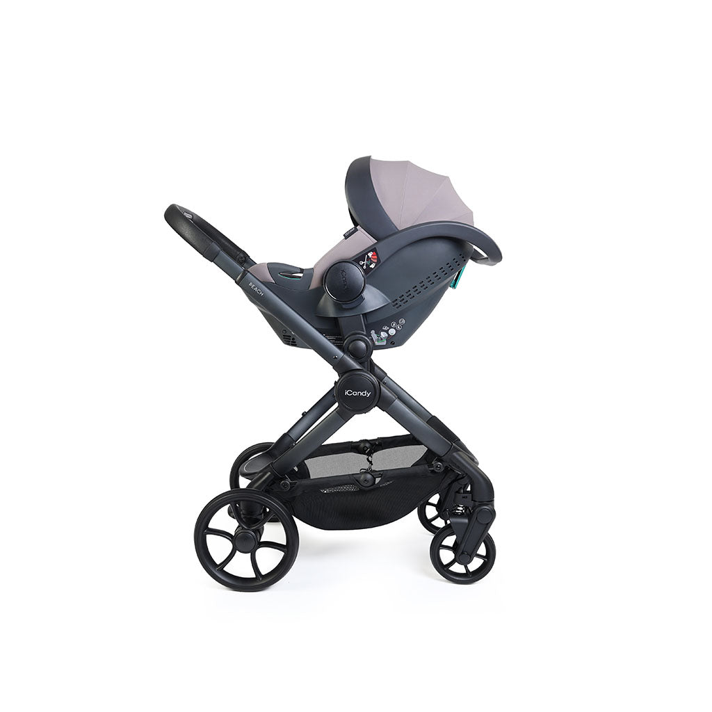 iCandy Peach 8 Pushchair Complete Car Seat Bundle - Grey