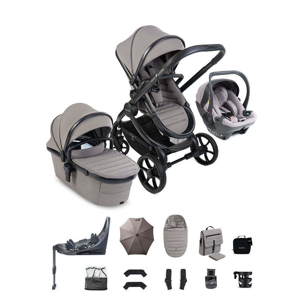 iCandy Peach 8 Pushchair Complete Car Seat Bundle - Porcini