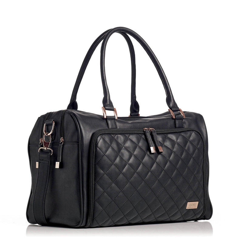Isoki Double Zip Satchel Changing Bag - Ebony