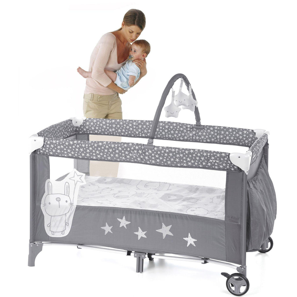 Jané Duo Level Travel Cot and Toy Bar - Chelsea Baby