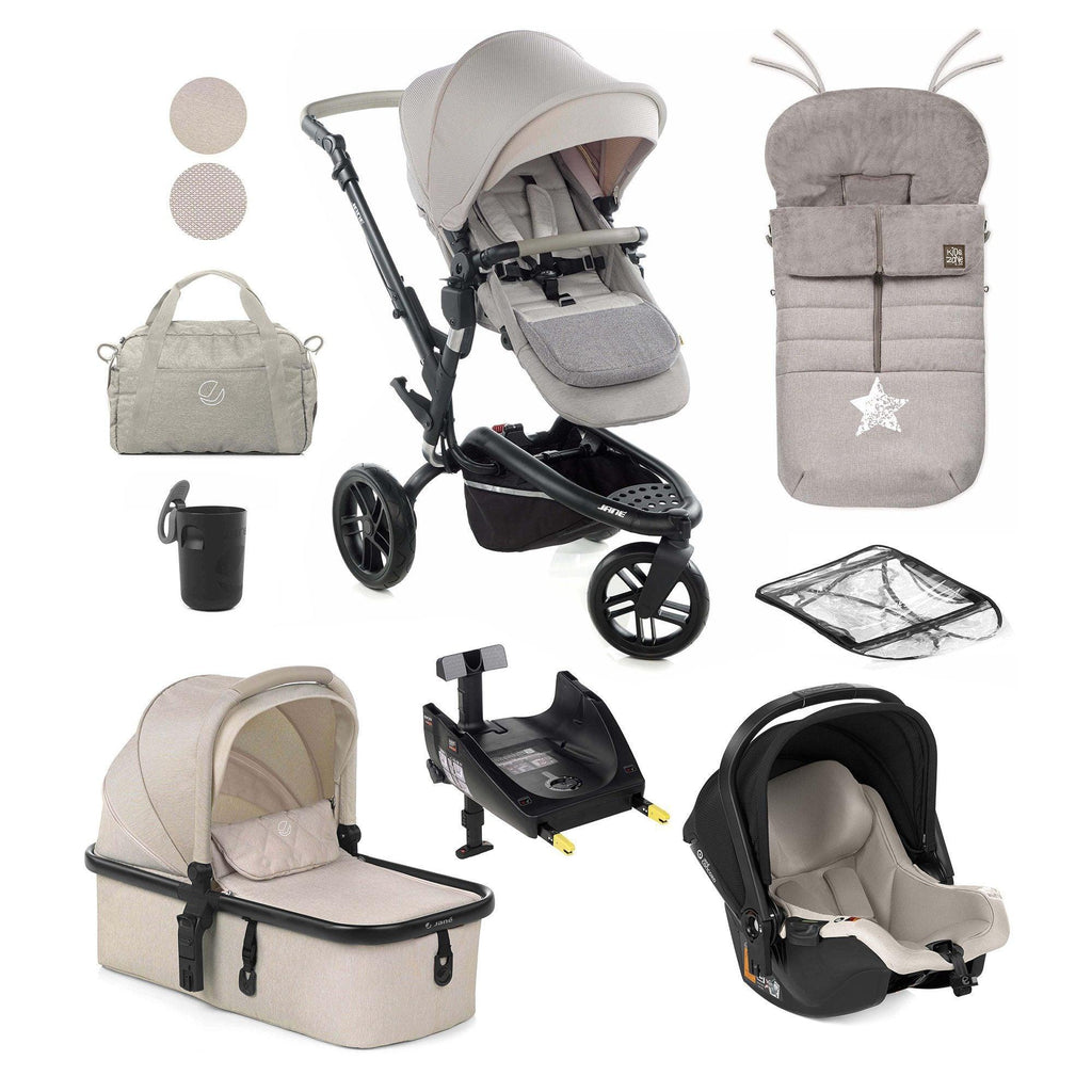 Jané Trider + Micro Pro Carrycot + Koos Isize Car Seat 10 Piece Bundle - Chelsea Baby