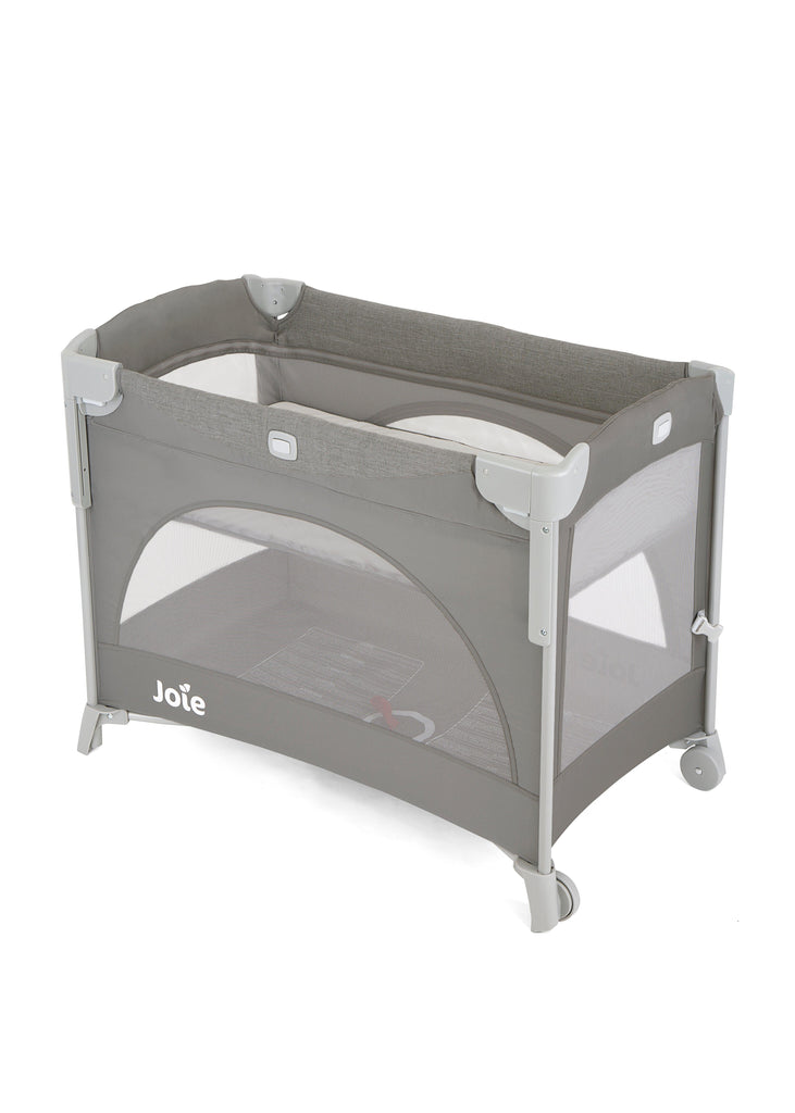 Joie Kubbie Sleep Compact Travel Cot - Foggy Grey - Chelsea Baby