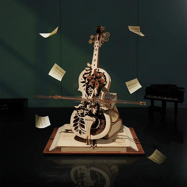 Magic Cello Mechanical Music Box 3D Wooden Puzzle - Chelsea Baby