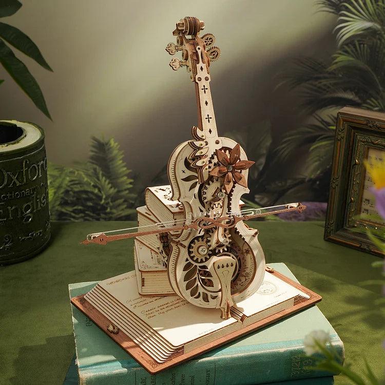 Magic Cello Mechanical Music Box 3D Wooden Puzzle - Chelsea Baby