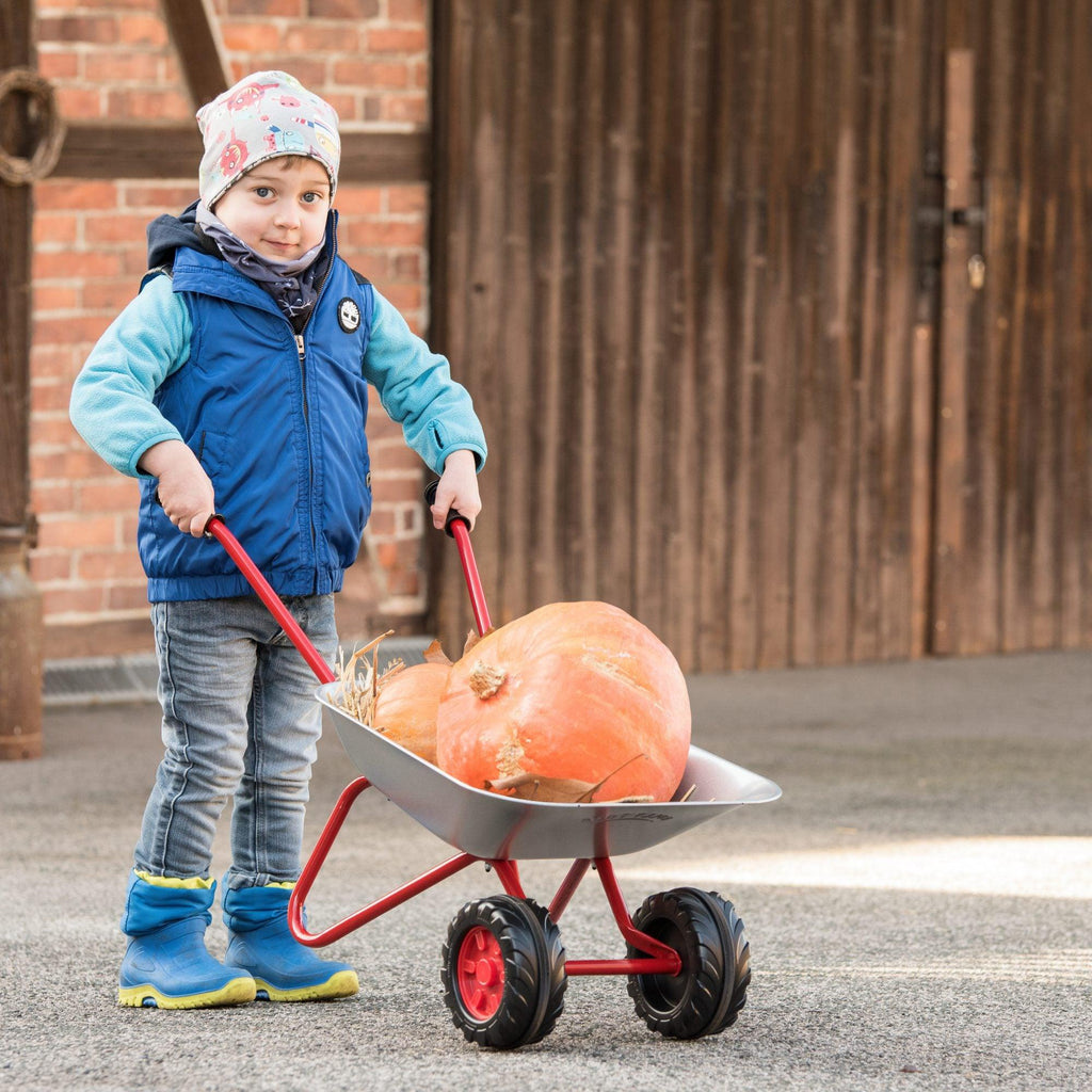 Metal Children's Wheelbarrow with Double Front Wheel