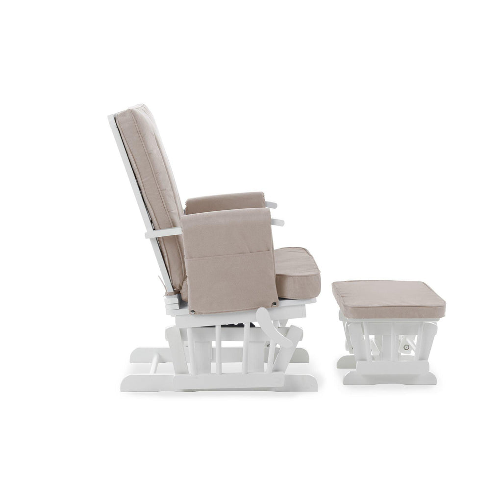 Obaby Deluxe Reclining Glider Chair and Stool - Chelsea Baby