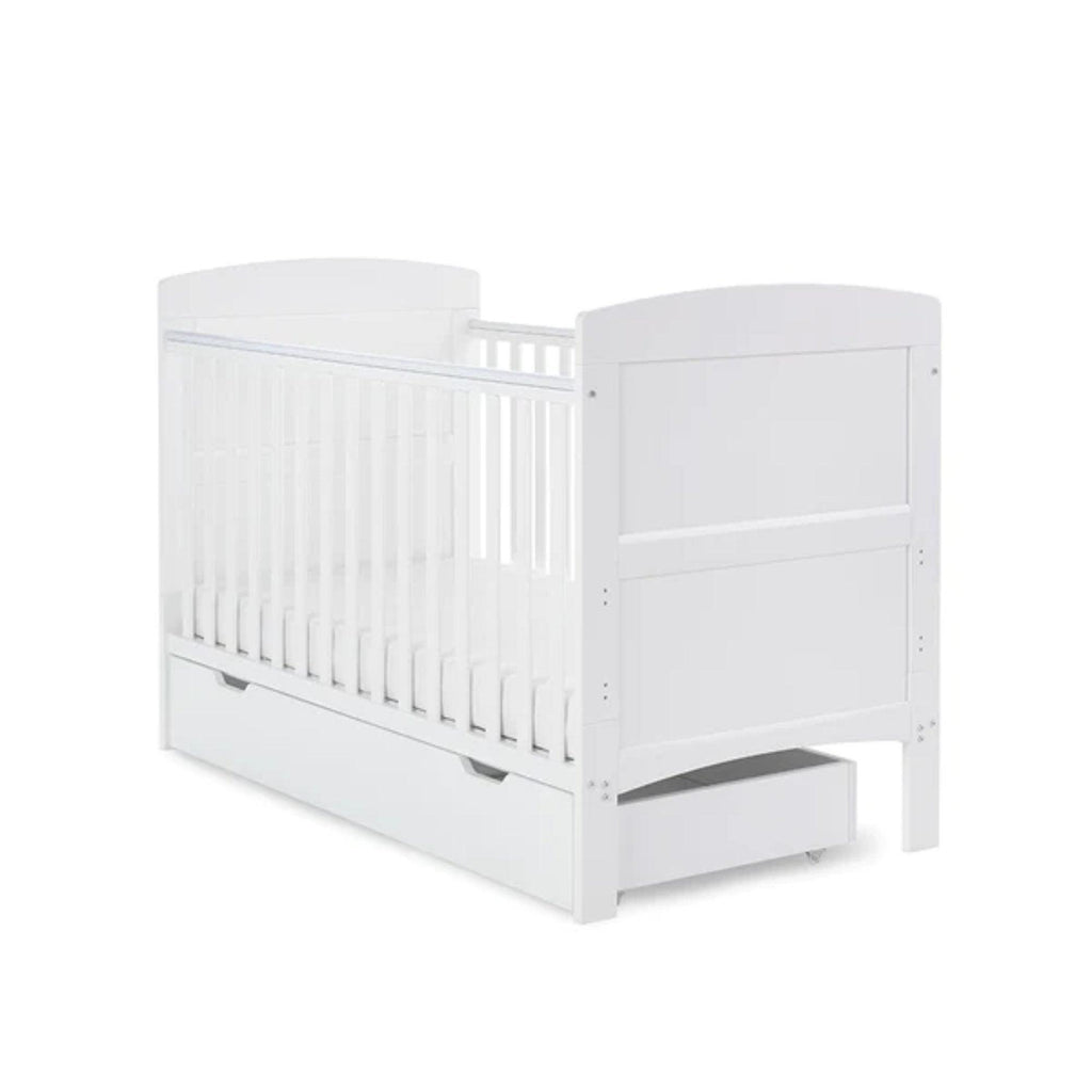 Obaby Grace Cot Bed and Underdrawer - White - Chelsea Baby