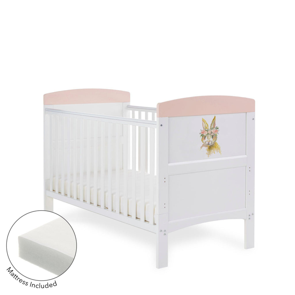 Obaby Grace Inspire Cot Bed and Fibre Mattress - Chelsea Baby