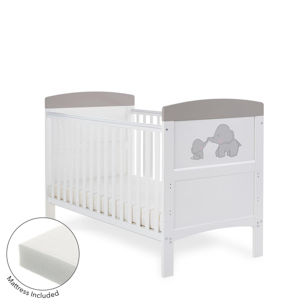 Obaby Grace Inspire Cot Bed and Fibre Mattress - Chelsea Baby