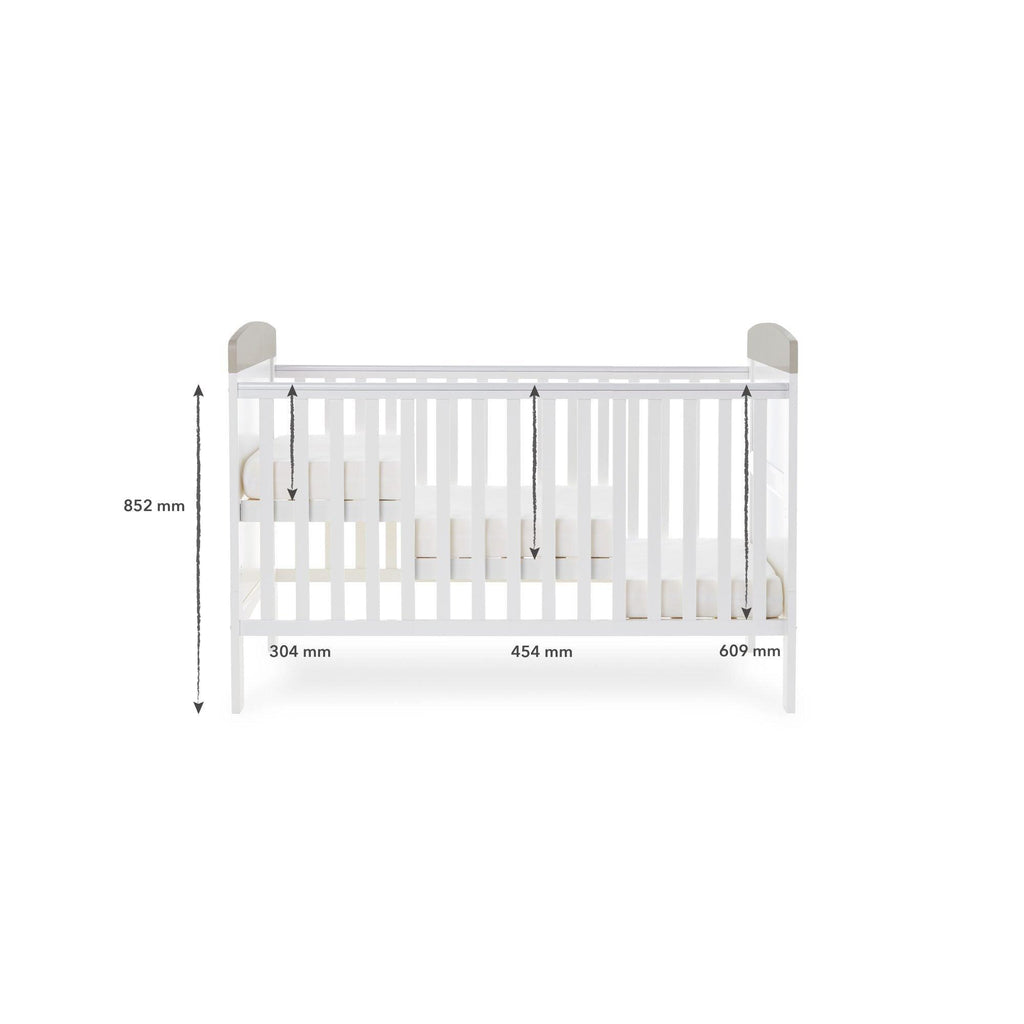 Obaby Grace Inspire Cot Bed and Fibre Mattress - Chelsea Baby