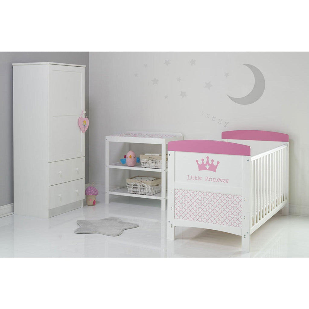 Obaby Grace Inspire Cot Bed and Fibre Mattress - Chelsea Baby