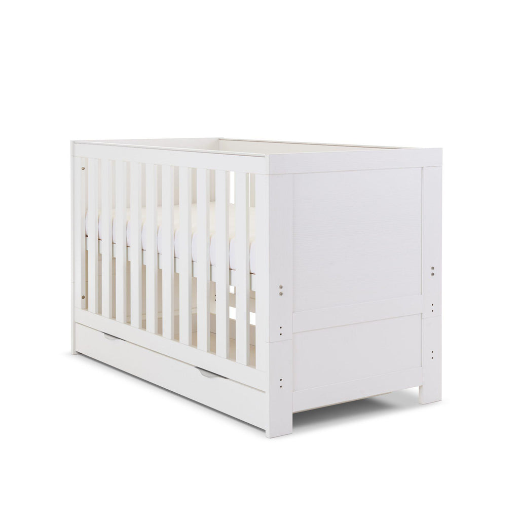 Obaby Nika Cot Bed and Under drawer - Chelsea Baby