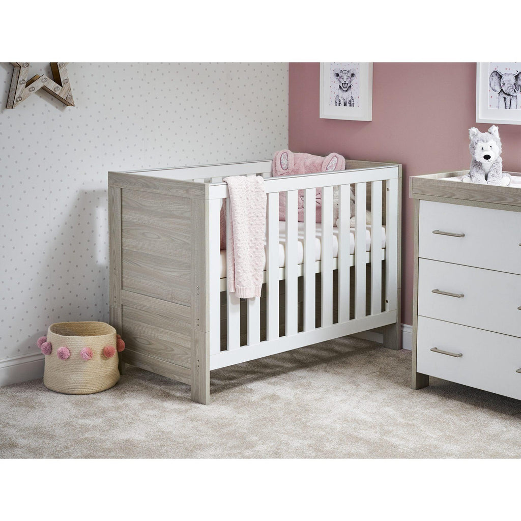 Obaby Nika Mini Cot Bed and Under drawer - Chelsea Baby