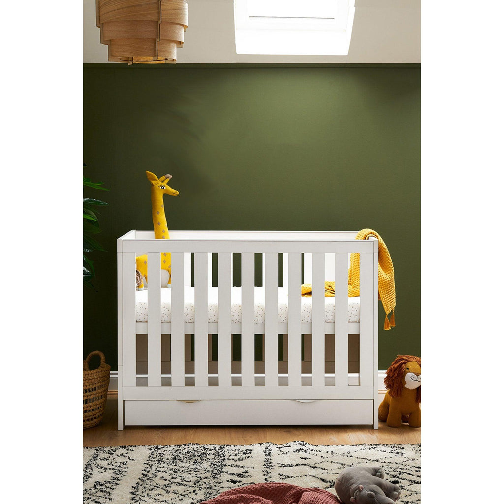 Obaby Nika Mini Cot Bed and Under drawer - Chelsea Baby