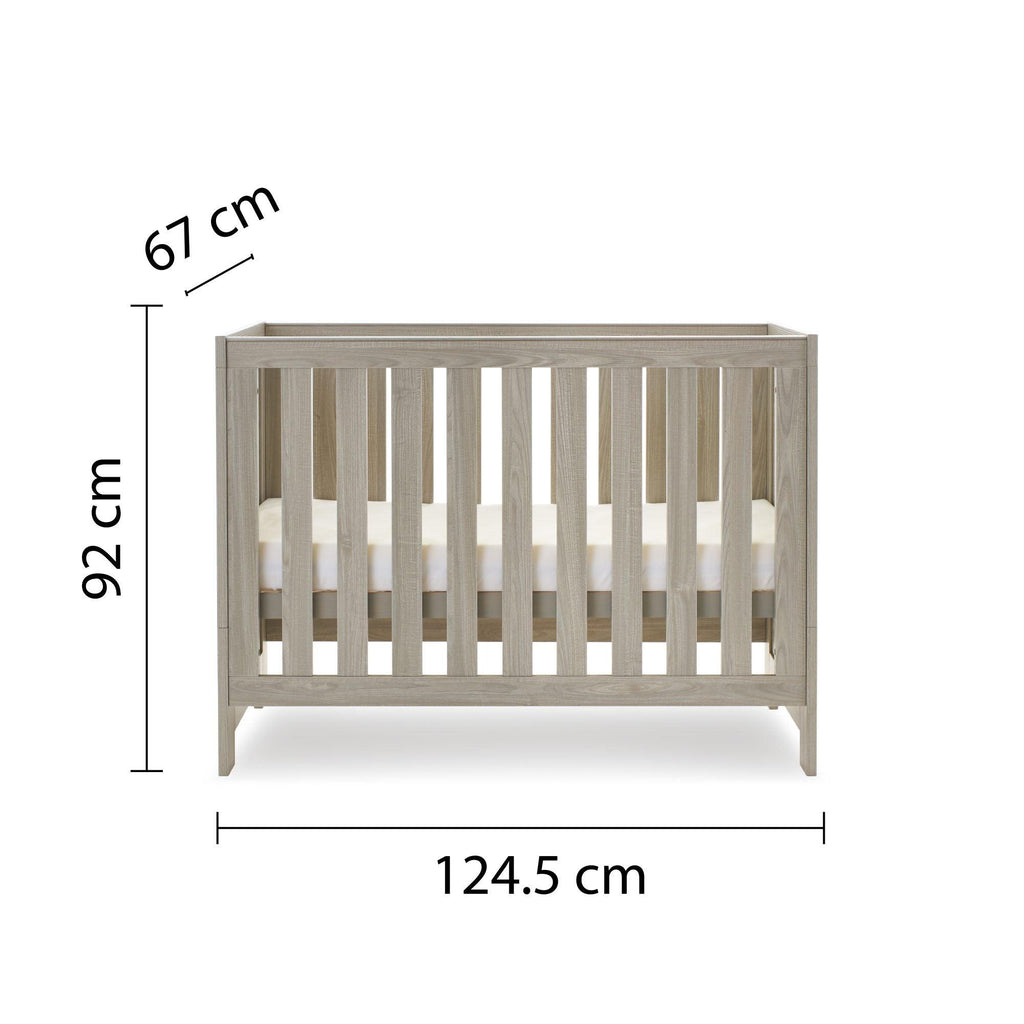 Obaby Nika Mini Cot Bed and Under drawer - Chelsea Baby