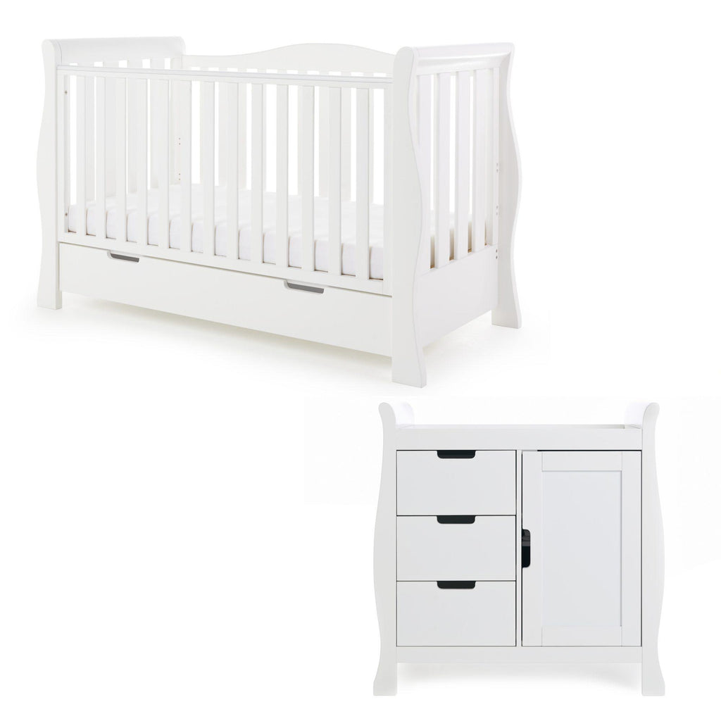 Obaby Stamford Luxe Sleigh 2 Piece Room Set - Chelsea Baby