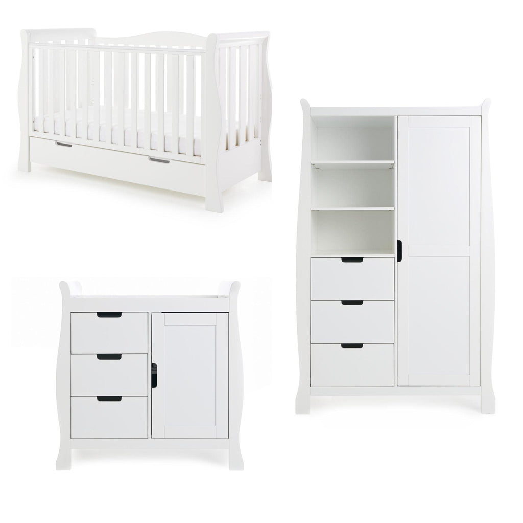 Obaby Stamford Luxe Sleigh 3 Piece Room Set - Chelsea Baby