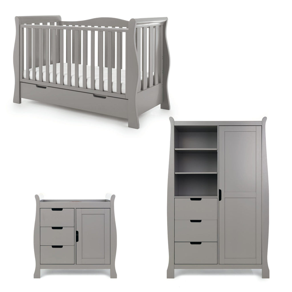 Obaby Stamford Luxe Sleigh 3 Piece Room Set - Chelsea Baby