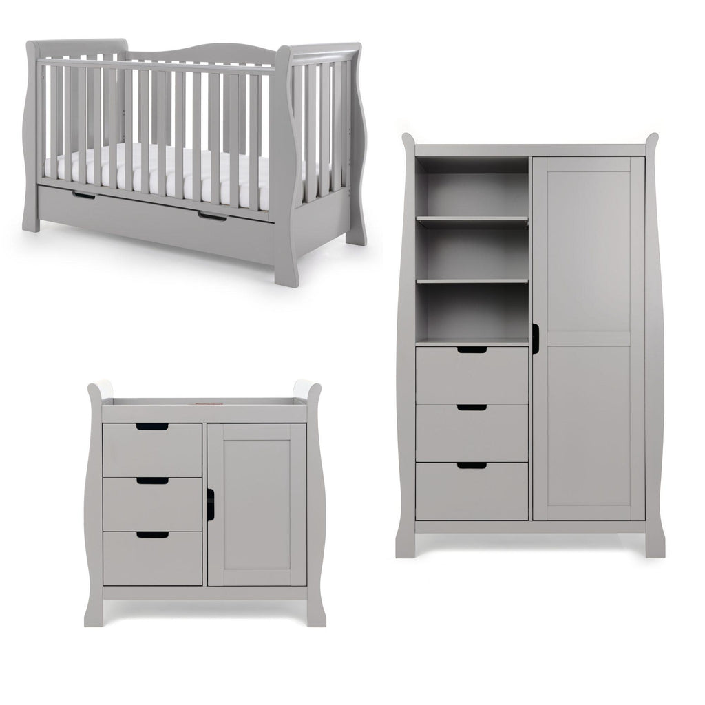 Obaby Stamford Luxe Sleigh 3 Piece Room Set - Chelsea Baby