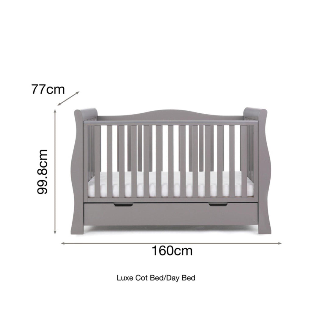 Obaby Stamford Luxe Sleigh Cot Bed - Chelsea Baby