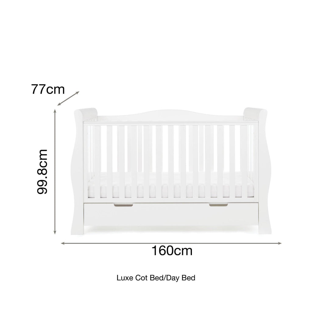 Obaby Stamford Luxe Sleigh Cot Bed - Chelsea Baby