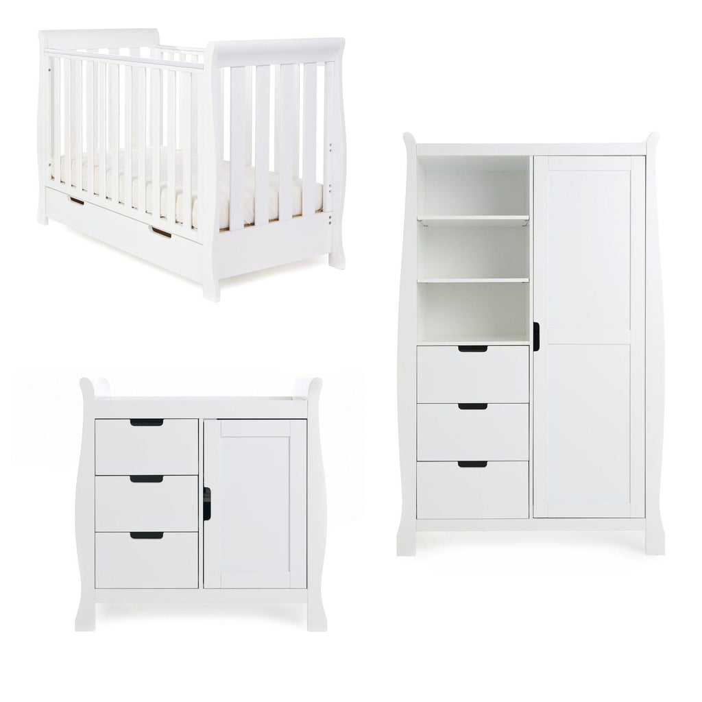 Obaby Stamford Mini Sleigh 3 Piece Room Set - Chelsea Baby