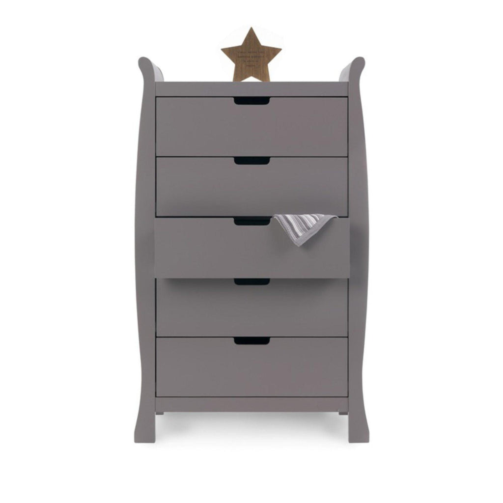 Obaby Stamford Sleigh Tall Chest Of Drawers - Chelsea Baby
