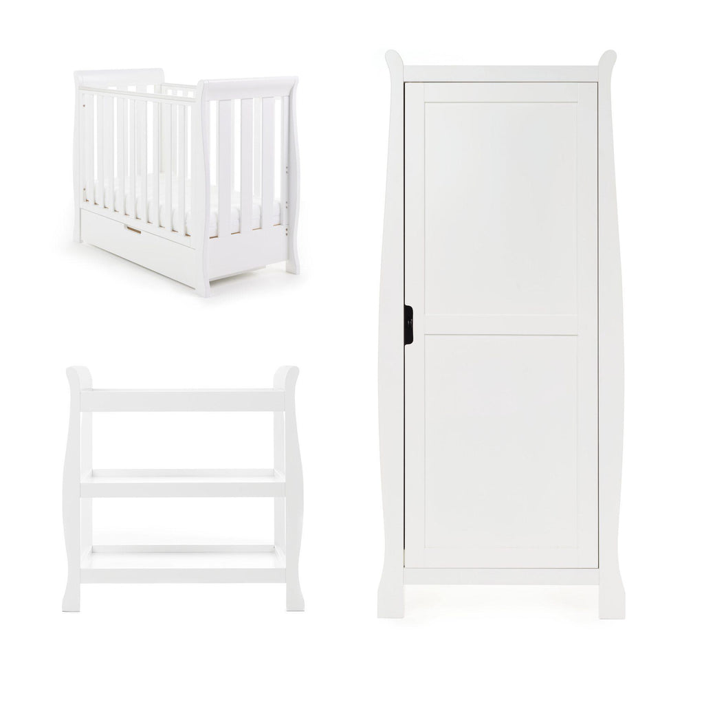 Obaby Stamford Space Saver Sleigh 3 Piece Room Set - Chelsea Baby