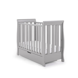 Obaby Stamford Space Saver Sleigh Cot and Sprung Mattress - Chelsea Baby