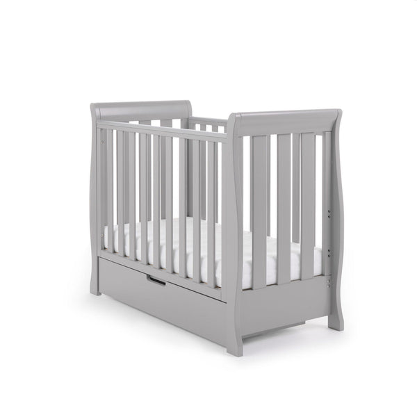 Obaby Stamford Space Saver Sleigh Cot and Sprung Mattress - Chelsea Baby