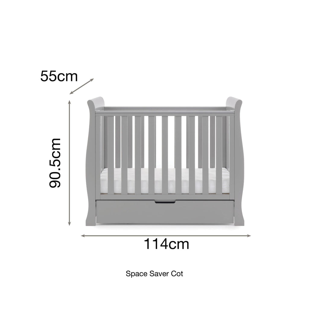 Obaby Stamford Space Saver Sleigh Cot - Chelsea Baby