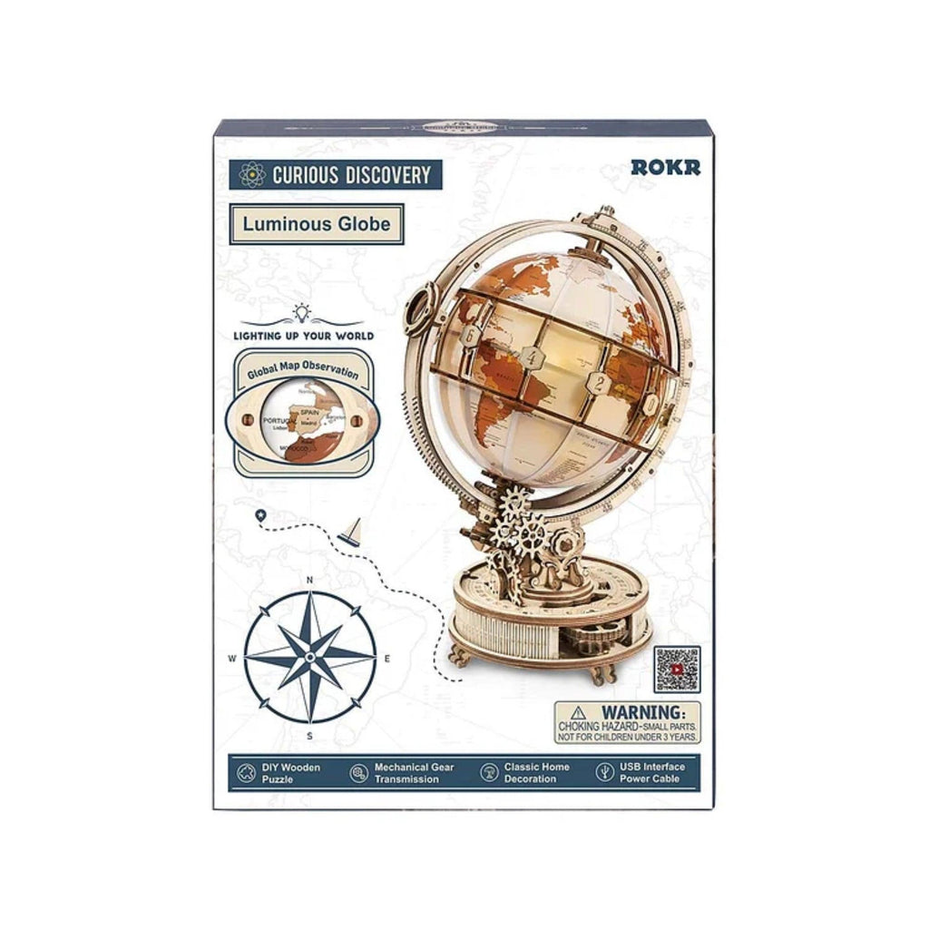 ROKR Luminous Globe 3D Wooden Puzzle - Chelsea Baby