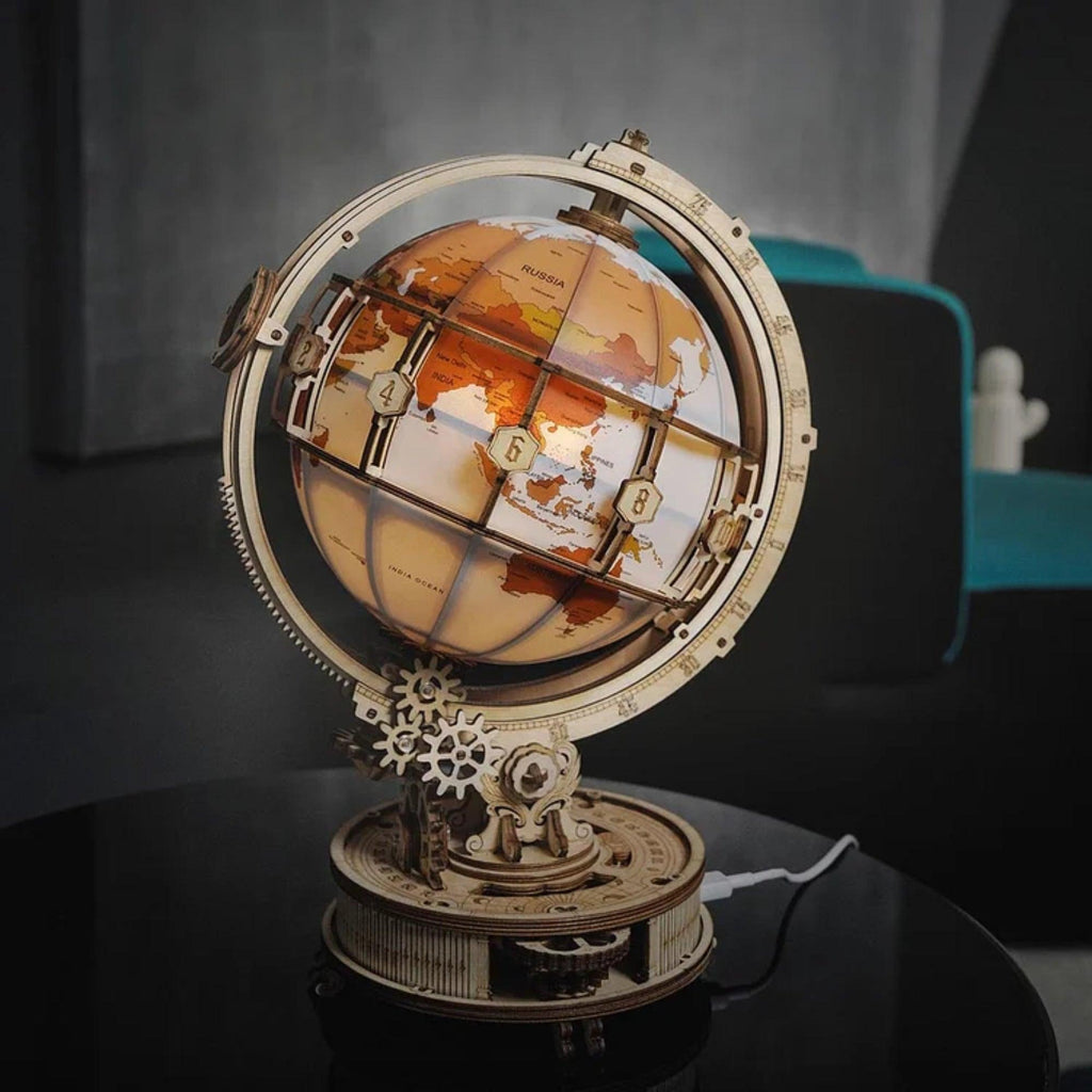 ROKR Luminous Globe 3D Wooden Puzzle - Chelsea Baby