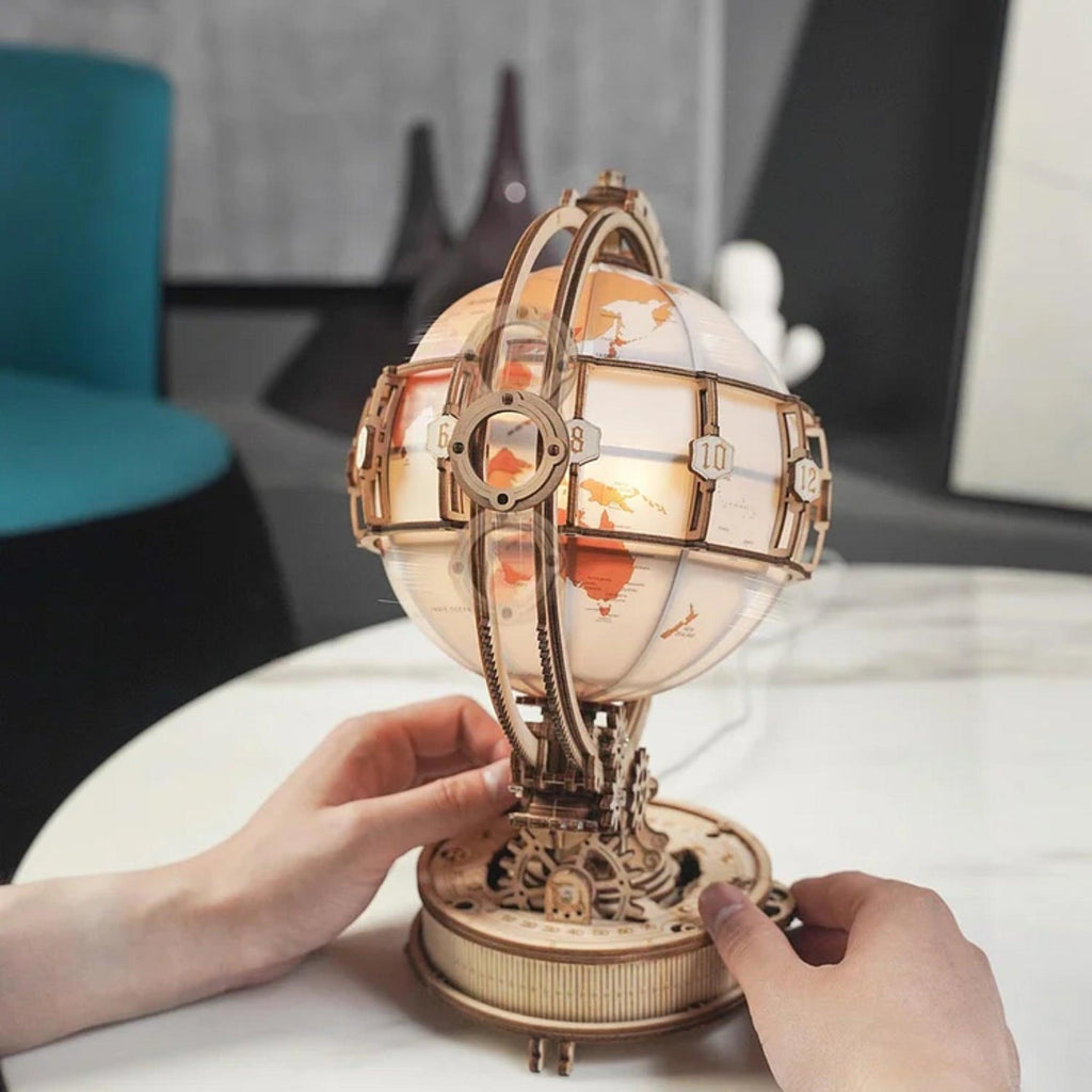 ROKR Luminous Globe 3D Wooden Puzzle - Chelsea Baby