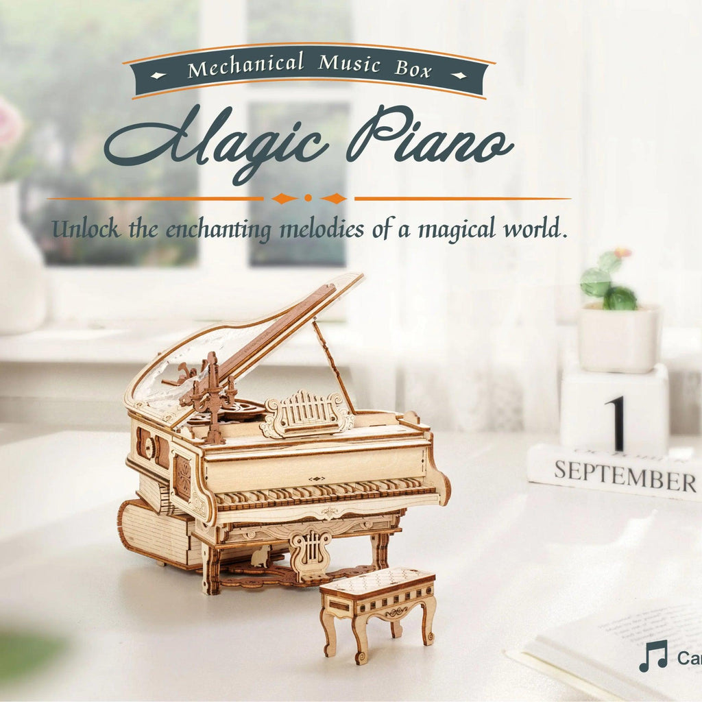 ROKR Magic Piano Mechanical Music Box 3D Wooden Puzzle - Chelsea Baby