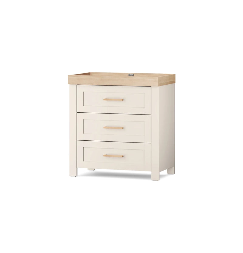 Silver Cross Seville 2 Piece Nursery Set with Convertible Cot Bed to Toddler Bed and Dresser