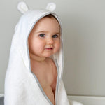 Shnuggle Wearable Baby Towels - White